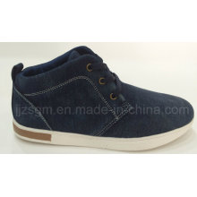 Fashion High Top Washed Denim Casual Shoes